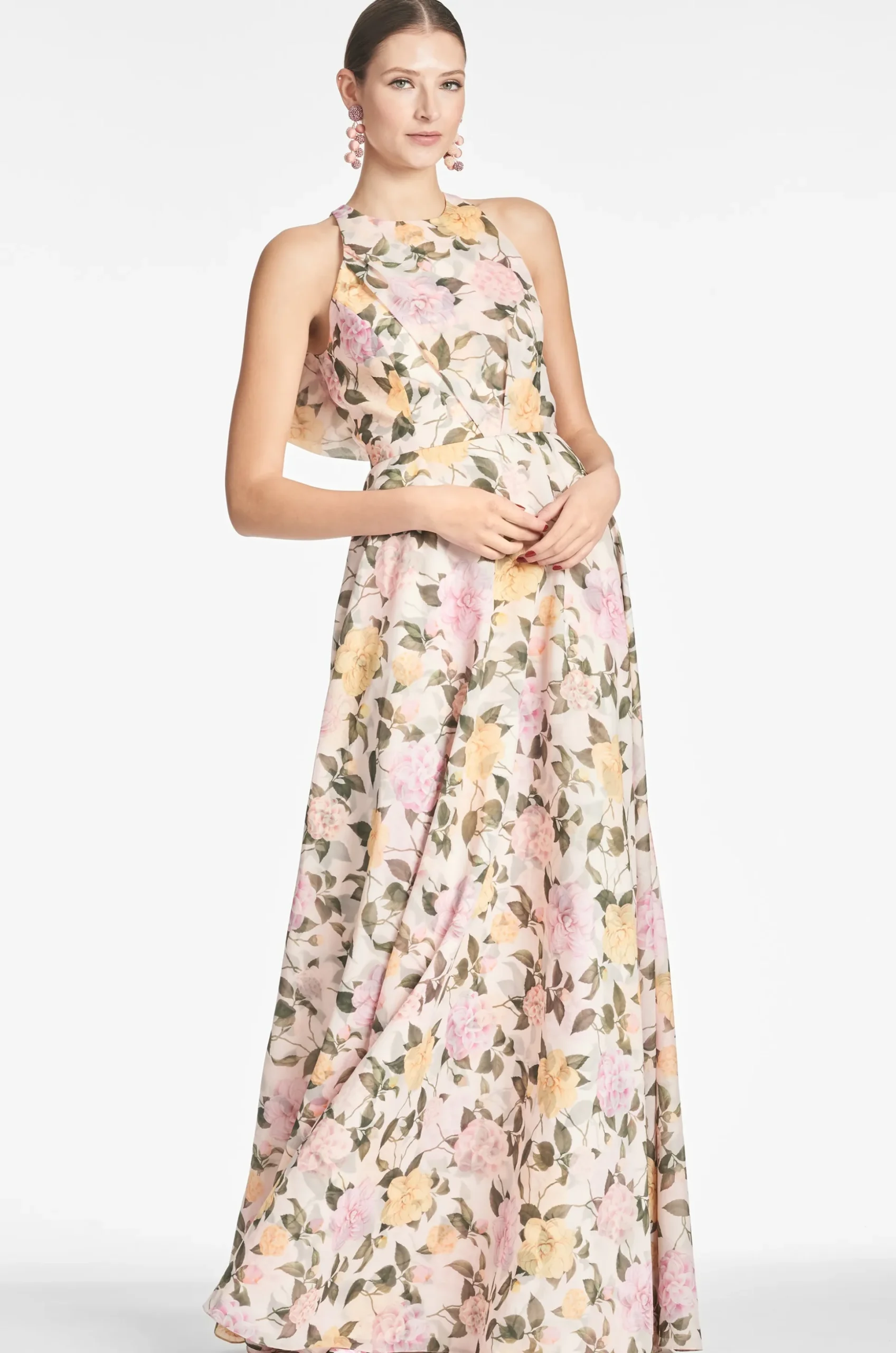 Sachin & Babi Sleeveless<Kate Gown - Pink Lemonade Bouquet Pinklemonadebouquet