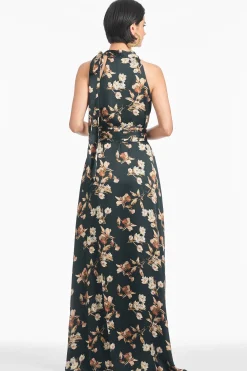 Sachin & Babi Sleeveless<Kayla Gown - Black Venetia Petal Blackvenetiapetal