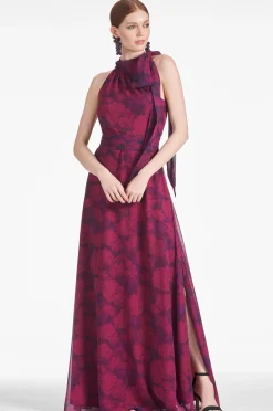 Sachin & Babi Plus Sizes|Sleeveless<Kayla Gown - Magenta Bloom Magentabloom