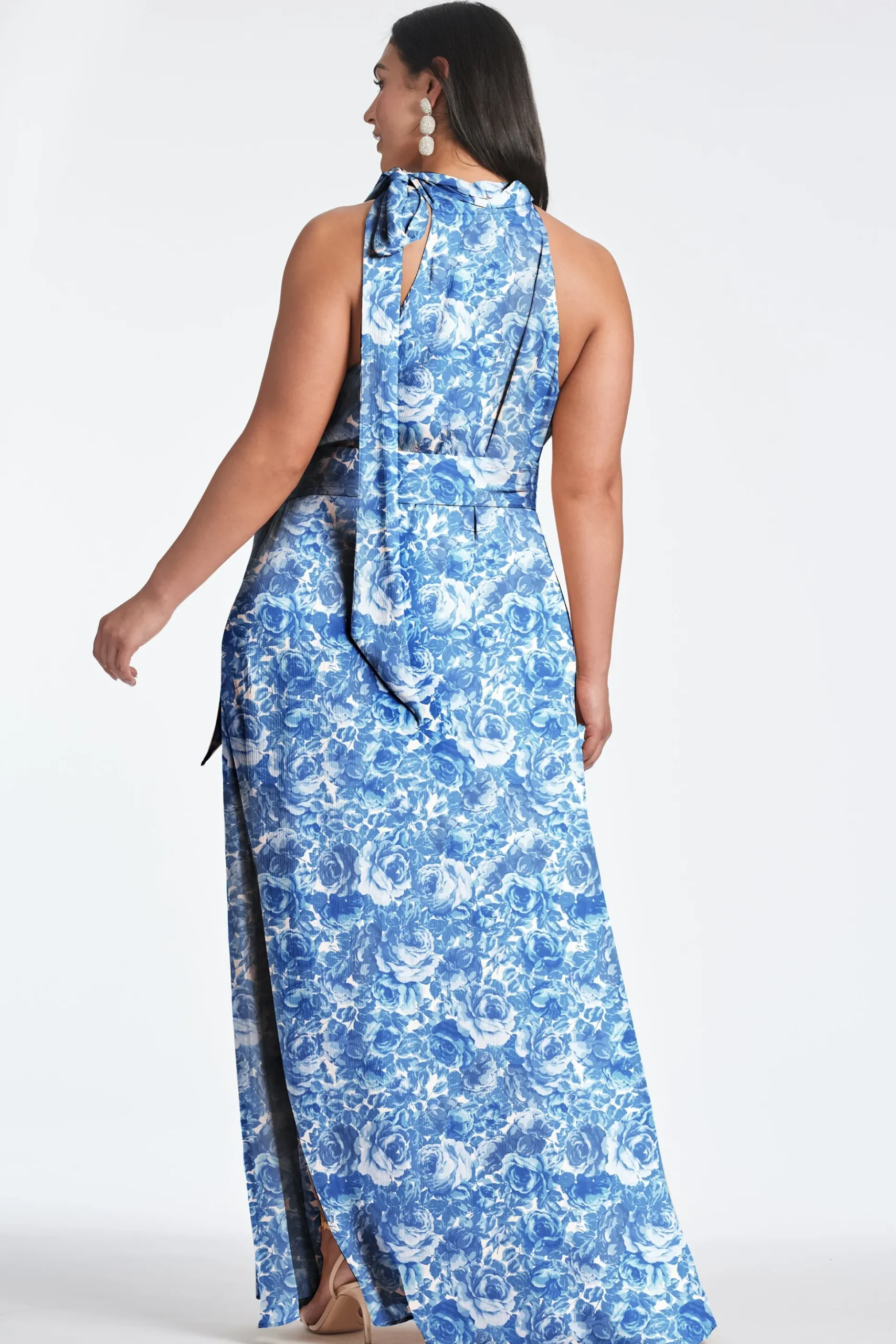 Sachin & Babi Plus Sizes|Sleeveless<Kayla Gown - Mediterranean Blooms Mediterraneanblooms