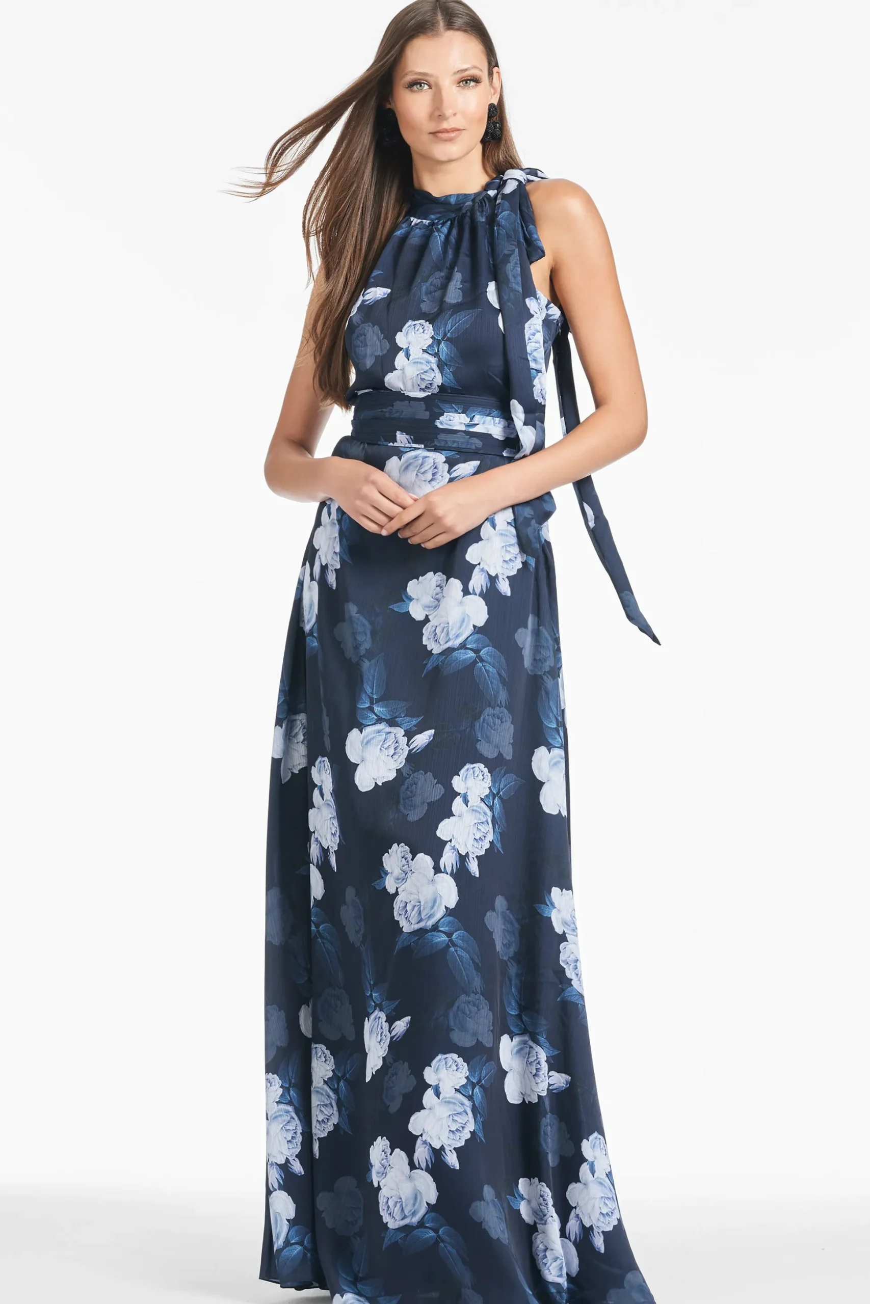Sachin & Babi Plus Sizes|Sleeveless<Kayla Gown - Midnight Glacial Rose Midnightglacialrose