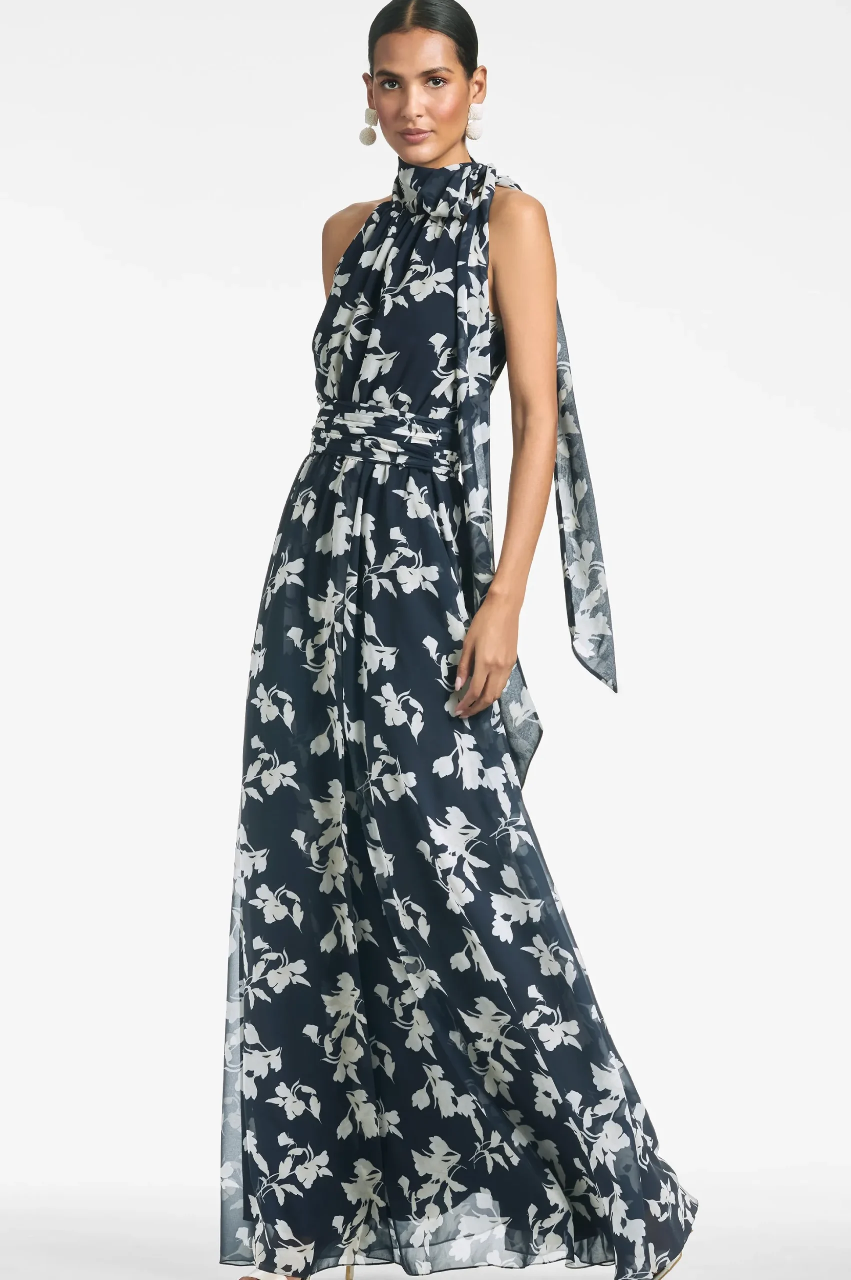 Sachin & Babi Plus Sizes|Sleeveless<Kayla Gown - Navy Venetia Petal Navyvenetiapetal