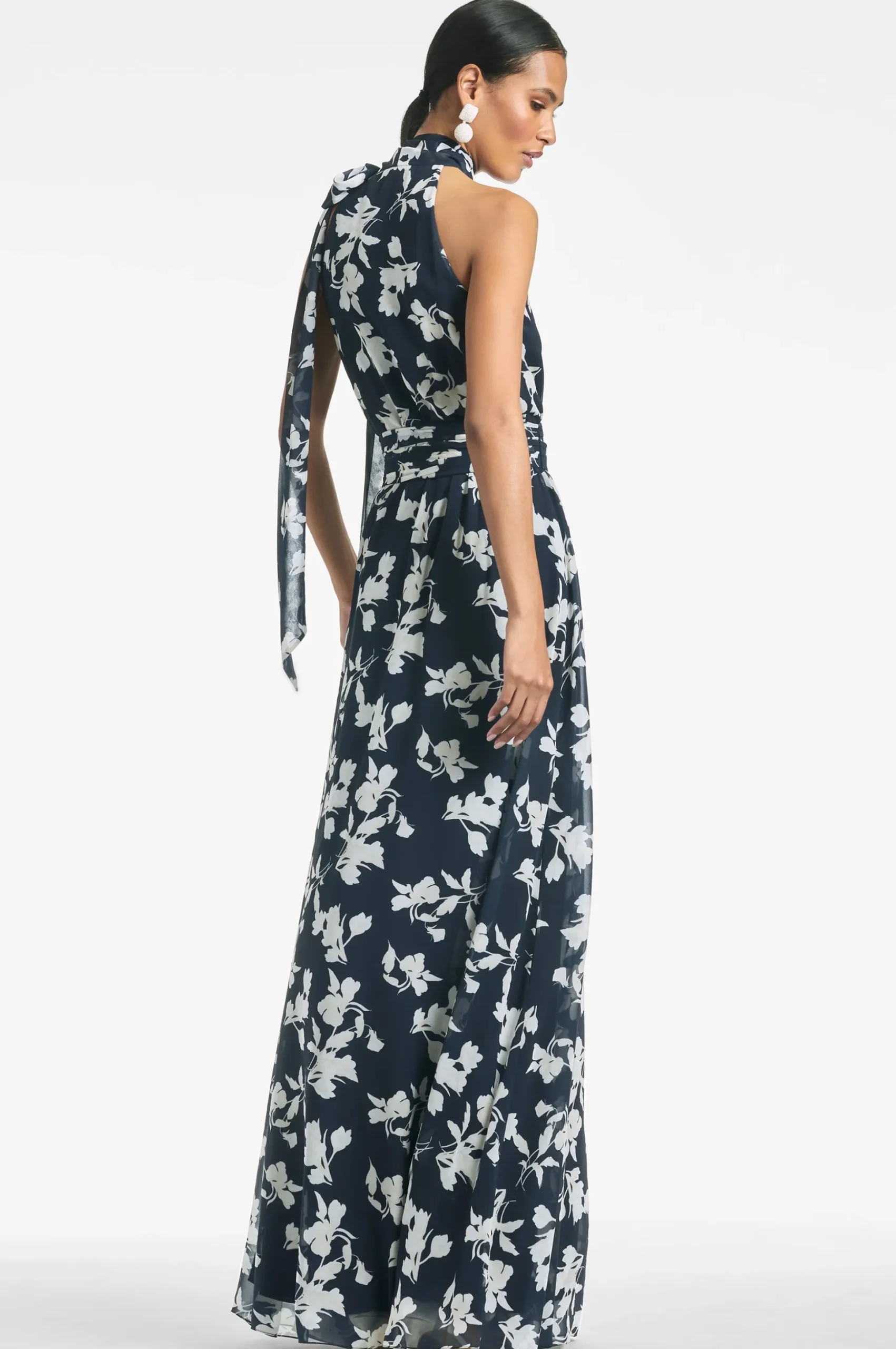 Sachin & Babi Plus Sizes|Sleeveless<Kayla Gown - Navy Venetia Petal Navyvenetiapetal