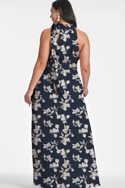 Sachin & Babi Plus Sizes|Sleeveless<Kayla Gown - Navy Venetia Petal Navyvenetiapetal