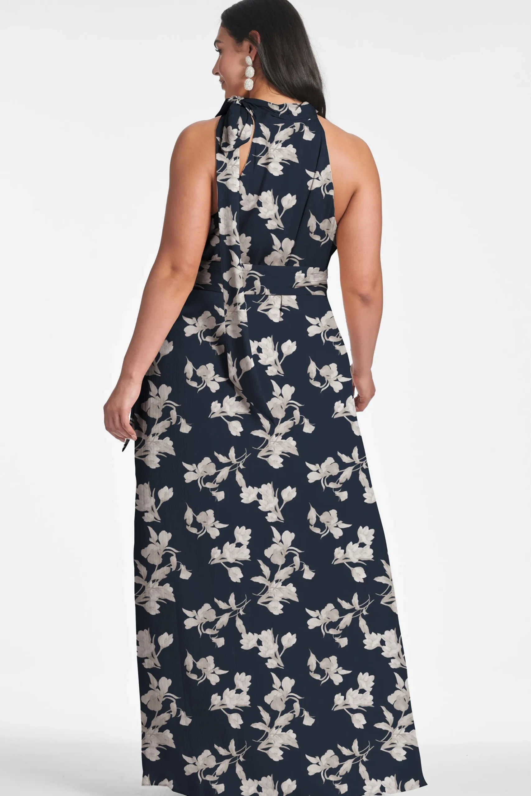 Sachin & Babi Plus Sizes|Sleeveless<Kayla Gown - Navy Venetia Petal Navyvenetiapetal