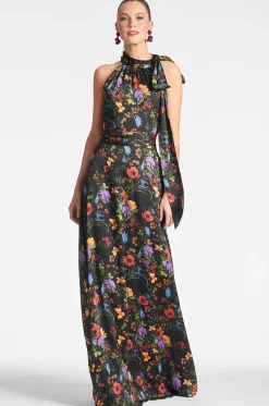 Sachin & Babi Plus Sizes|Sleeveless<Kayla Gown - Noir Wildflower Noirwildflower