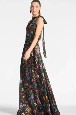 Sachin & Babi Plus Sizes|Sleeveless<Kayla Gown - Noir Wildflower Noirwildflower
