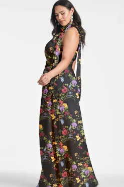 Sachin & Babi Plus Sizes|Sleeveless<Kayla Gown - Noir Wildflower Noirwildflower