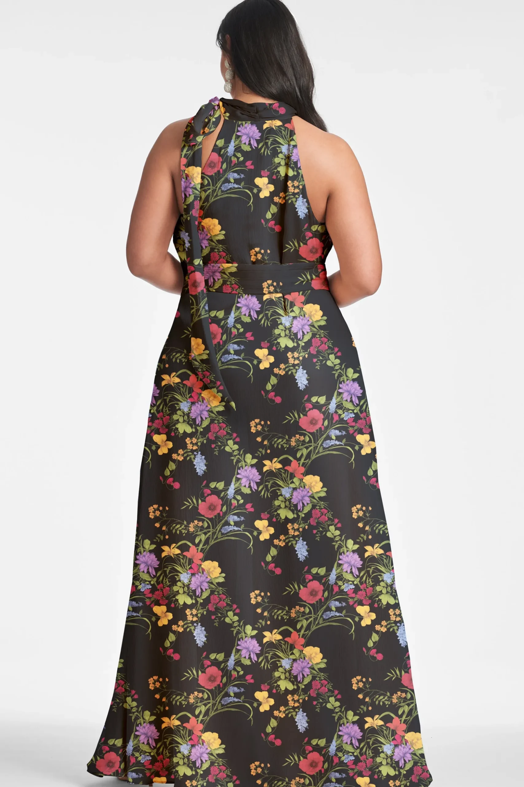 Sachin & Babi Plus Sizes|Sleeveless<Kayla Gown - Noir Wildflower Noirwildflower