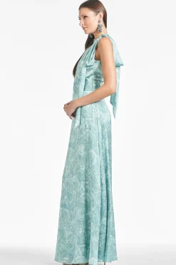 Sachin & Babi Sleeveless<Kayla Gown - Sage Painted Floral Sagepaintedfloral