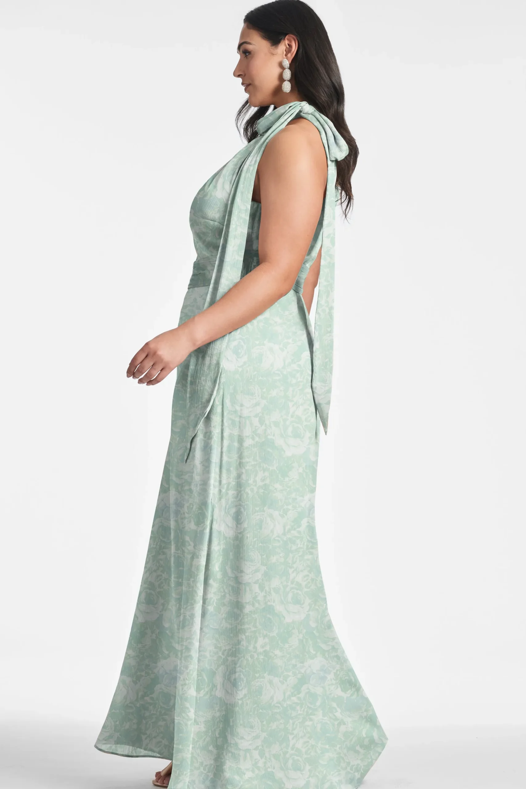 Sachin & Babi Sleeveless<Kayla Gown - Sage Painted Floral Sagepaintedfloral
