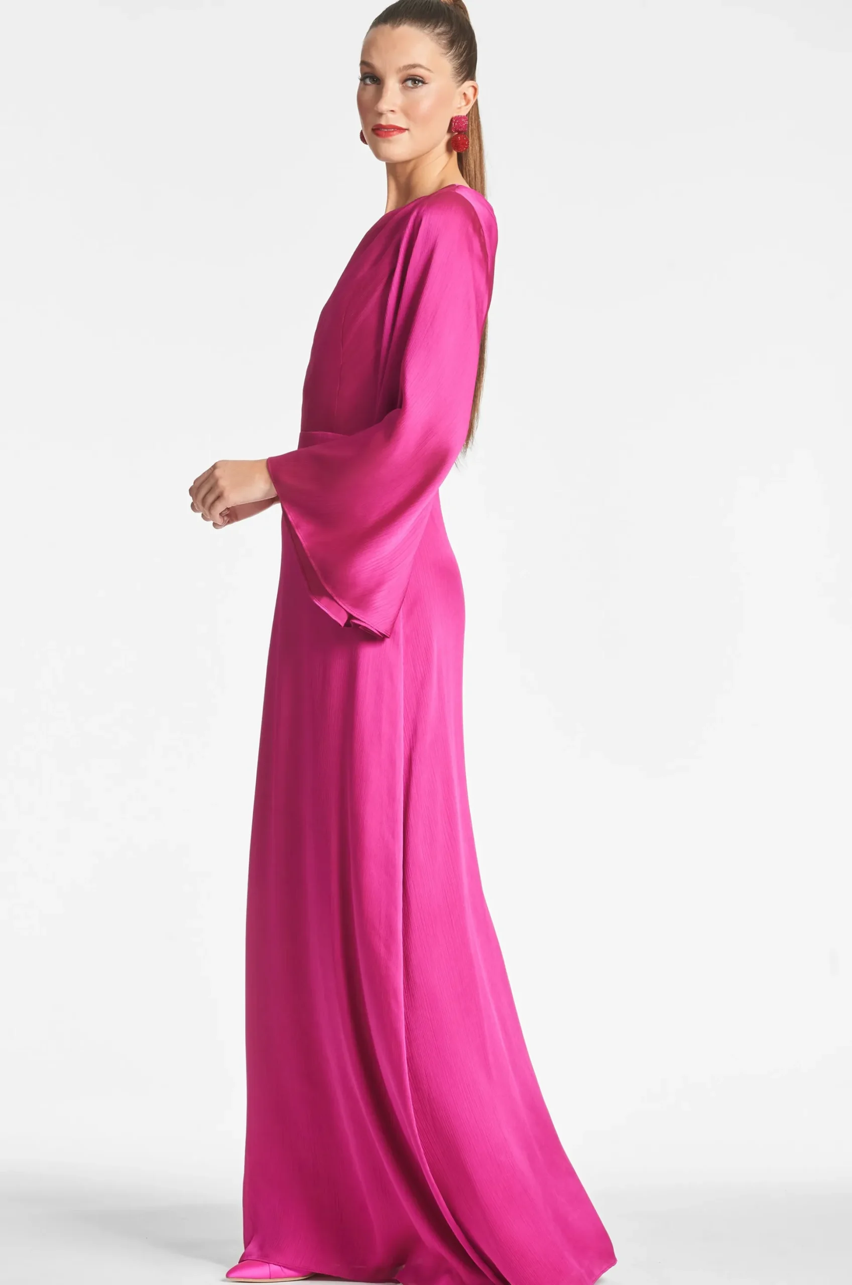 Sachin & Babi Plus Sizes|One Shoulder<Keely Gown - Dragonfruit
