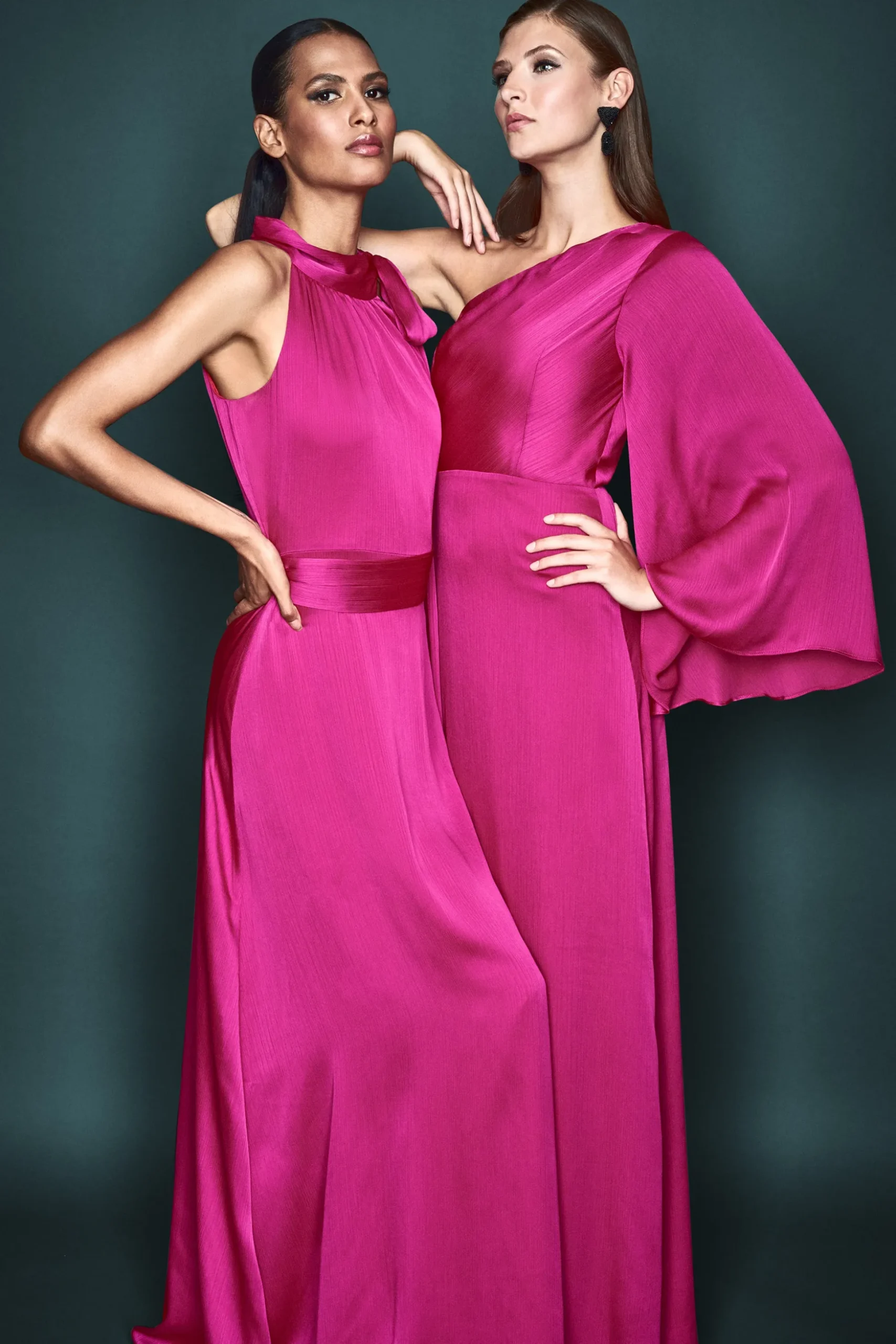 Sachin & Babi Plus Sizes|One Shoulder<Keely Gown - Dragonfruit