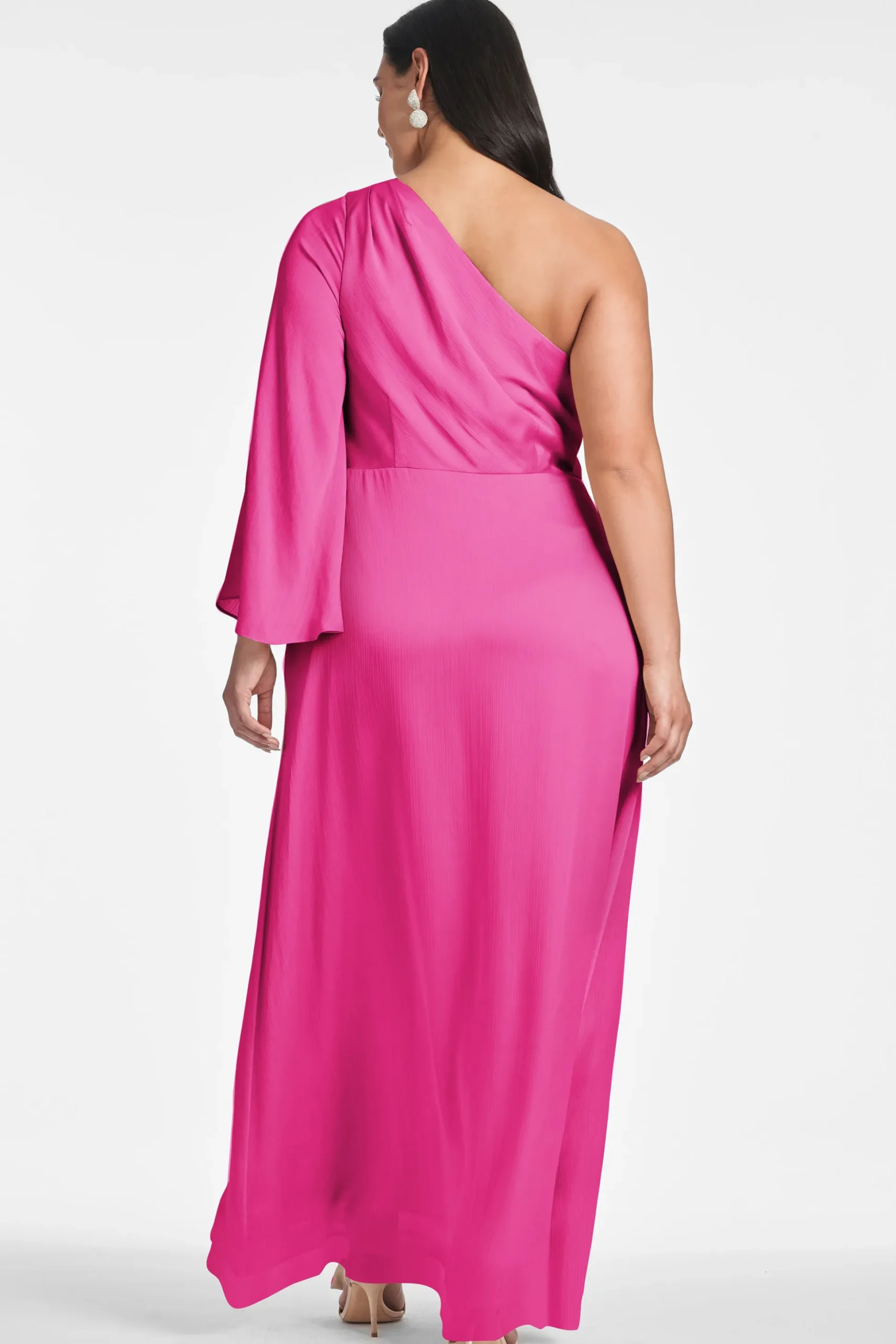 Sachin & Babi Plus Sizes|One Shoulder<Keely Gown - Dragonfruit