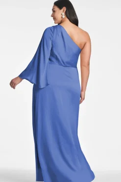 Sachin & Babi Plus Sizes|One Shoulder<Keely Gown - French Blue Frenchblue
