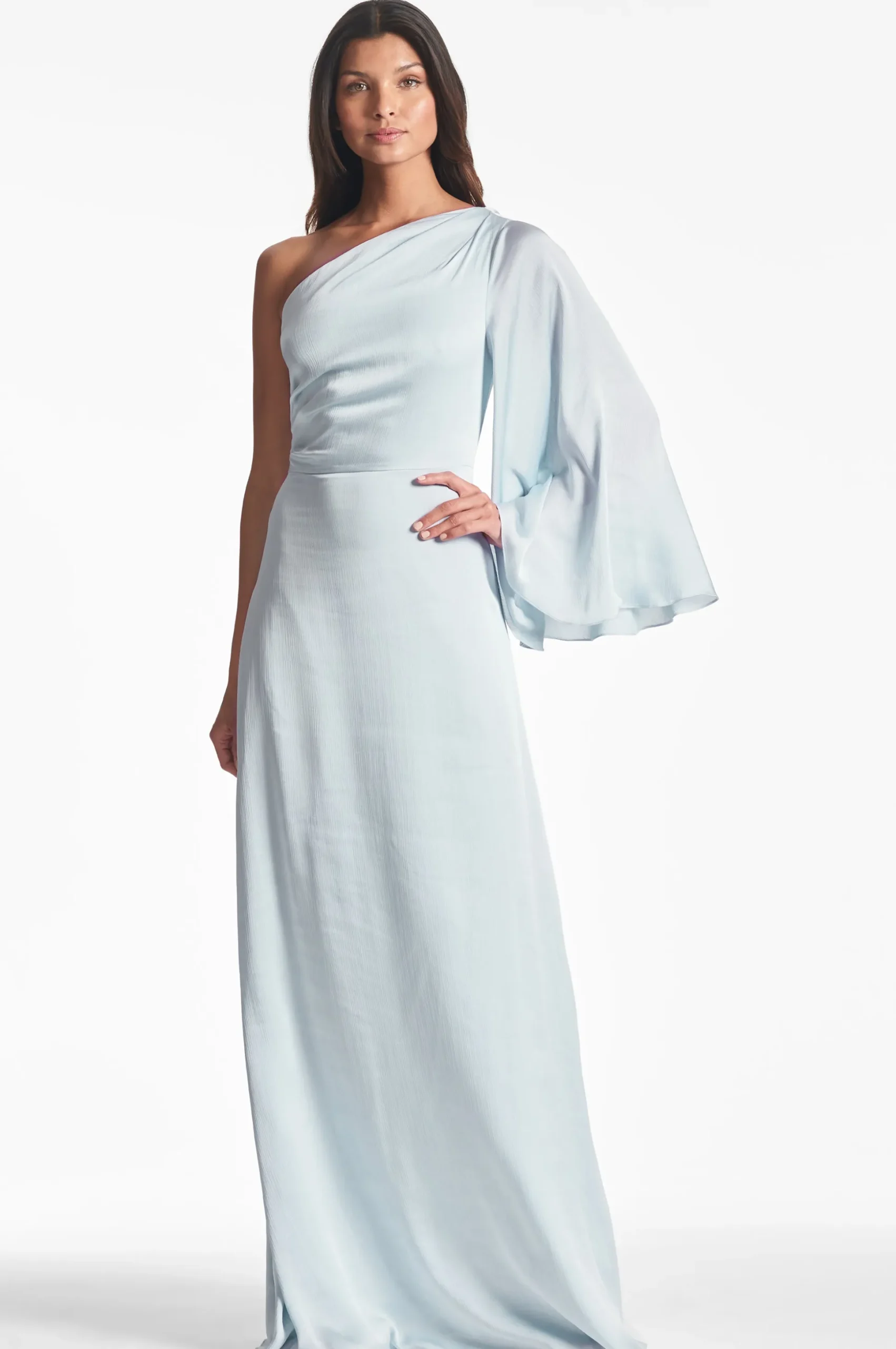 Sachin & Babi Plus Sizes|One Shoulder<Keely Gown - Ice Blue Iceblue