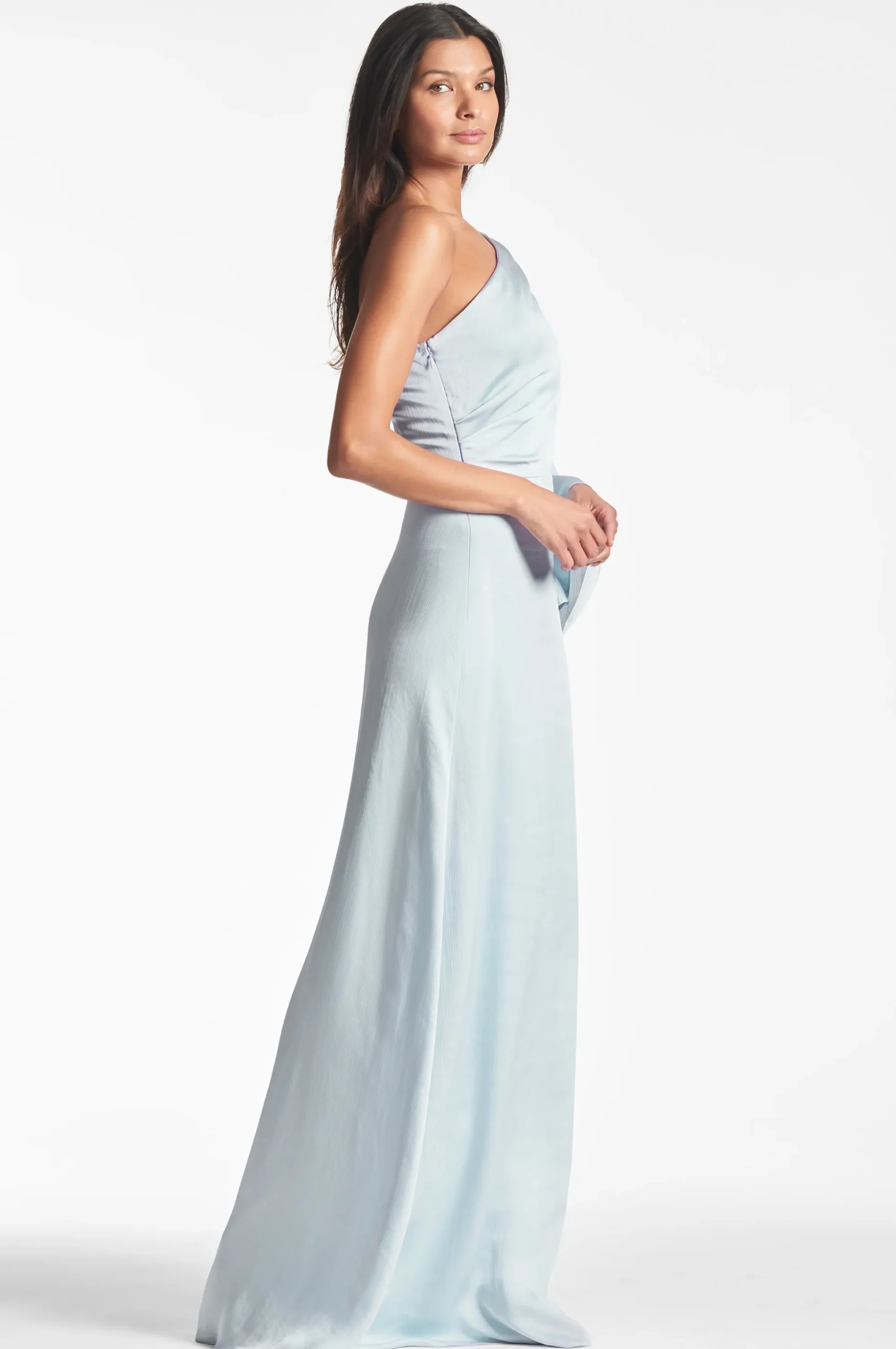 Sachin & Babi Plus Sizes|One Shoulder<Keely Gown - Ice Blue Iceblue