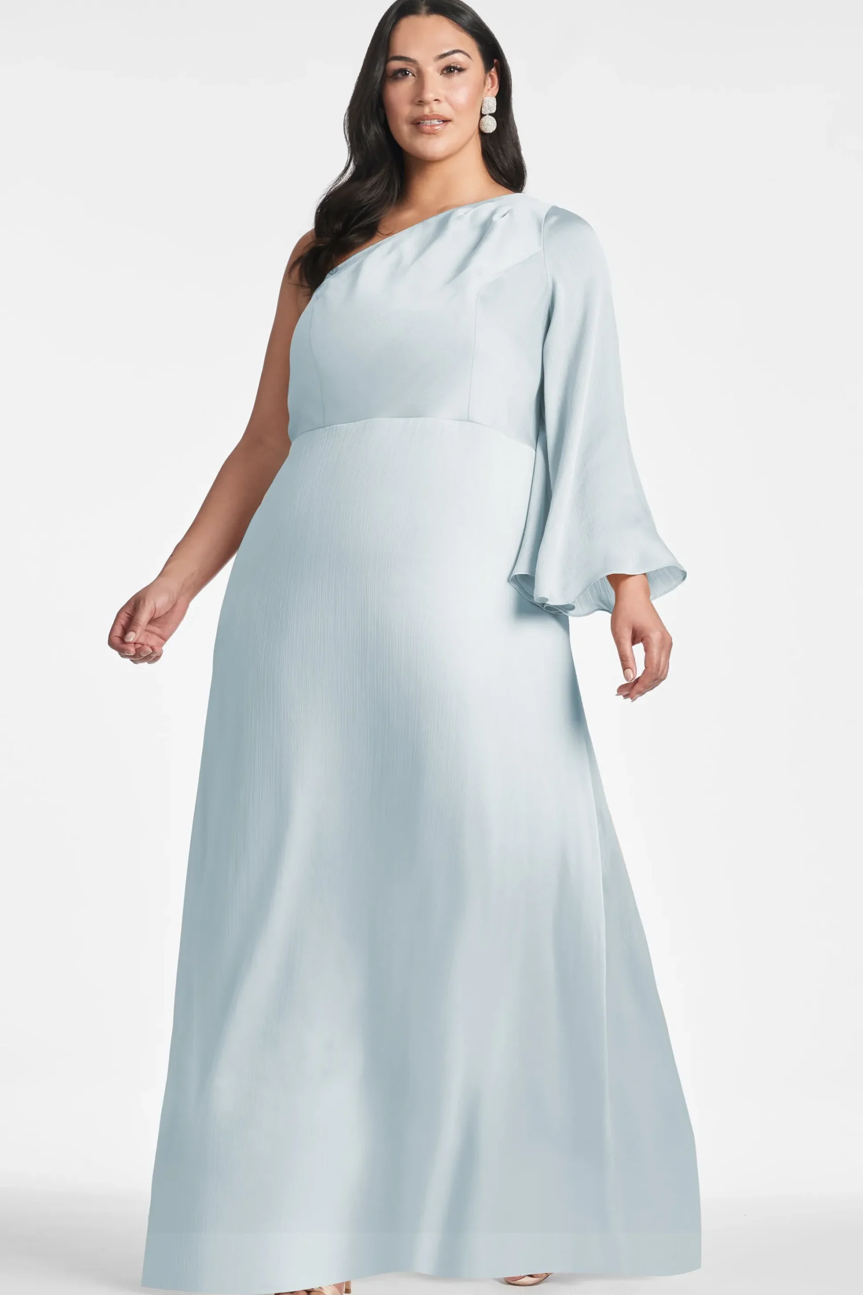 Sachin & Babi Plus Sizes|One Shoulder<Keely Gown - Ice Blue Iceblue