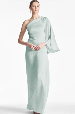 Sachin & Babi Plus Sizes|One Shoulder<Keely Gown - Jade