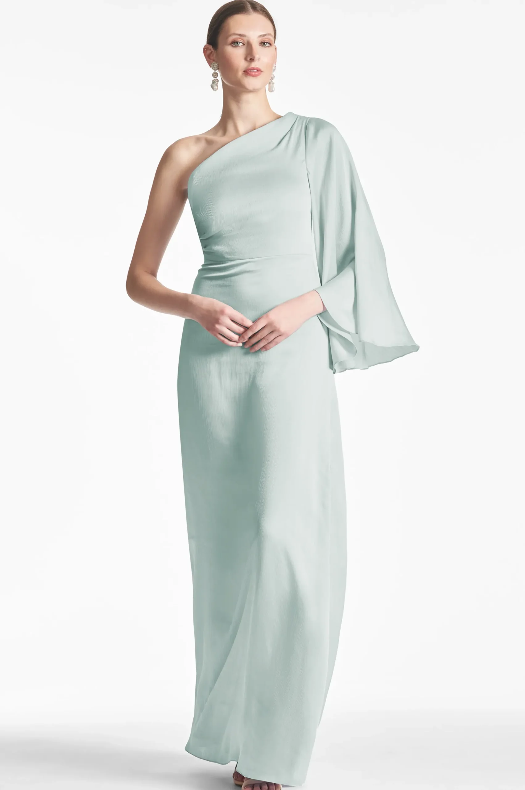 Sachin & Babi Plus Sizes|One Shoulder<Keely Gown - Jade