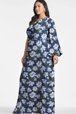 Sachin & Babi Plus Sizes|One Shoulder<Keely Gown - Ocean Blue Magnolia Oceanbluemagnolia