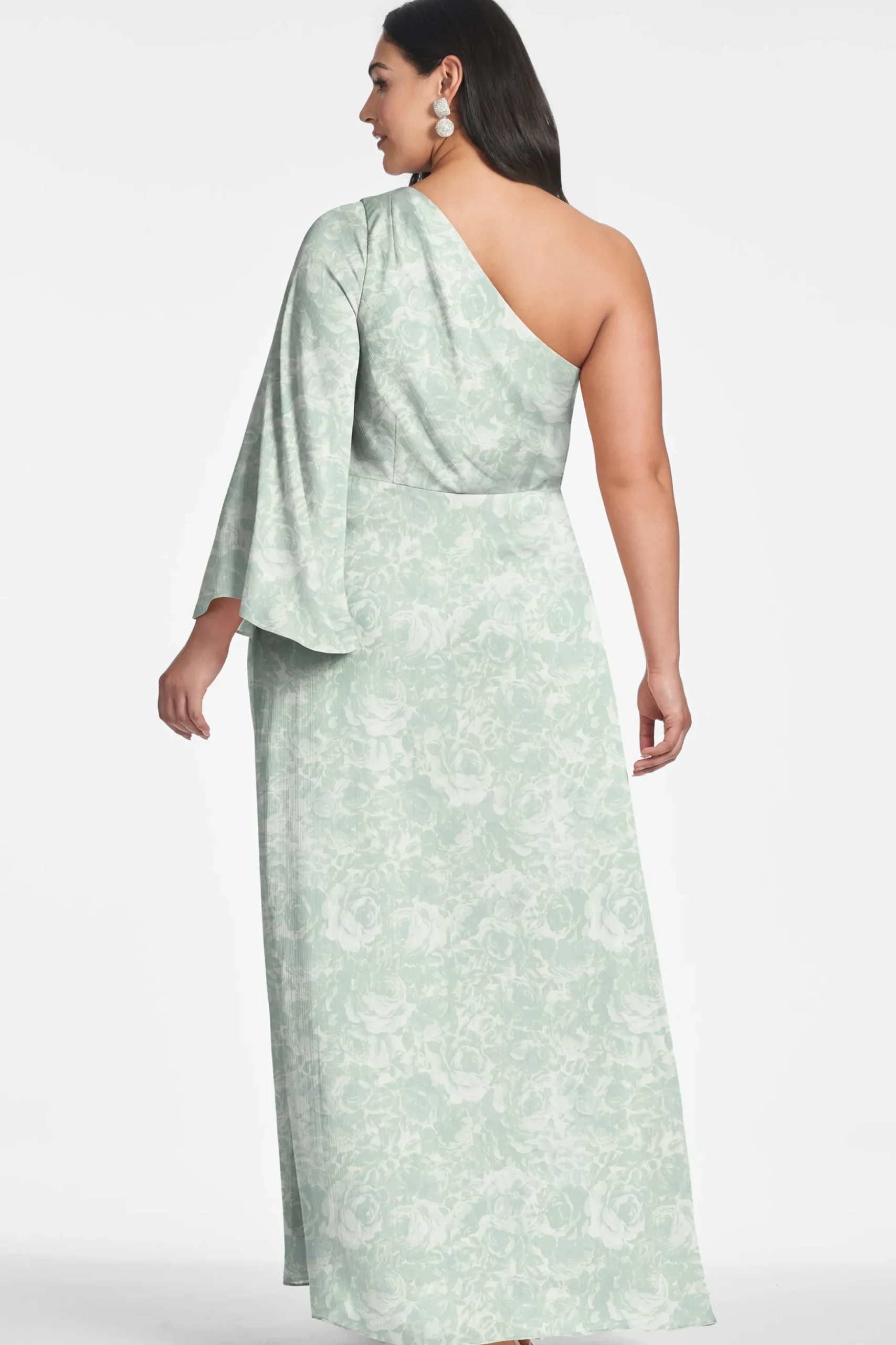 Sachin & Babi One Shoulder<Keely Gown - Sage Painted Floral Sagepaintedfloral