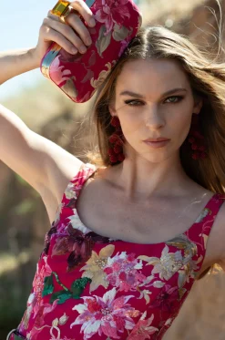 Sachin & Babi Sleeveless<Lana Gown - Deep Pink Dahlia Deeppinkdahlia