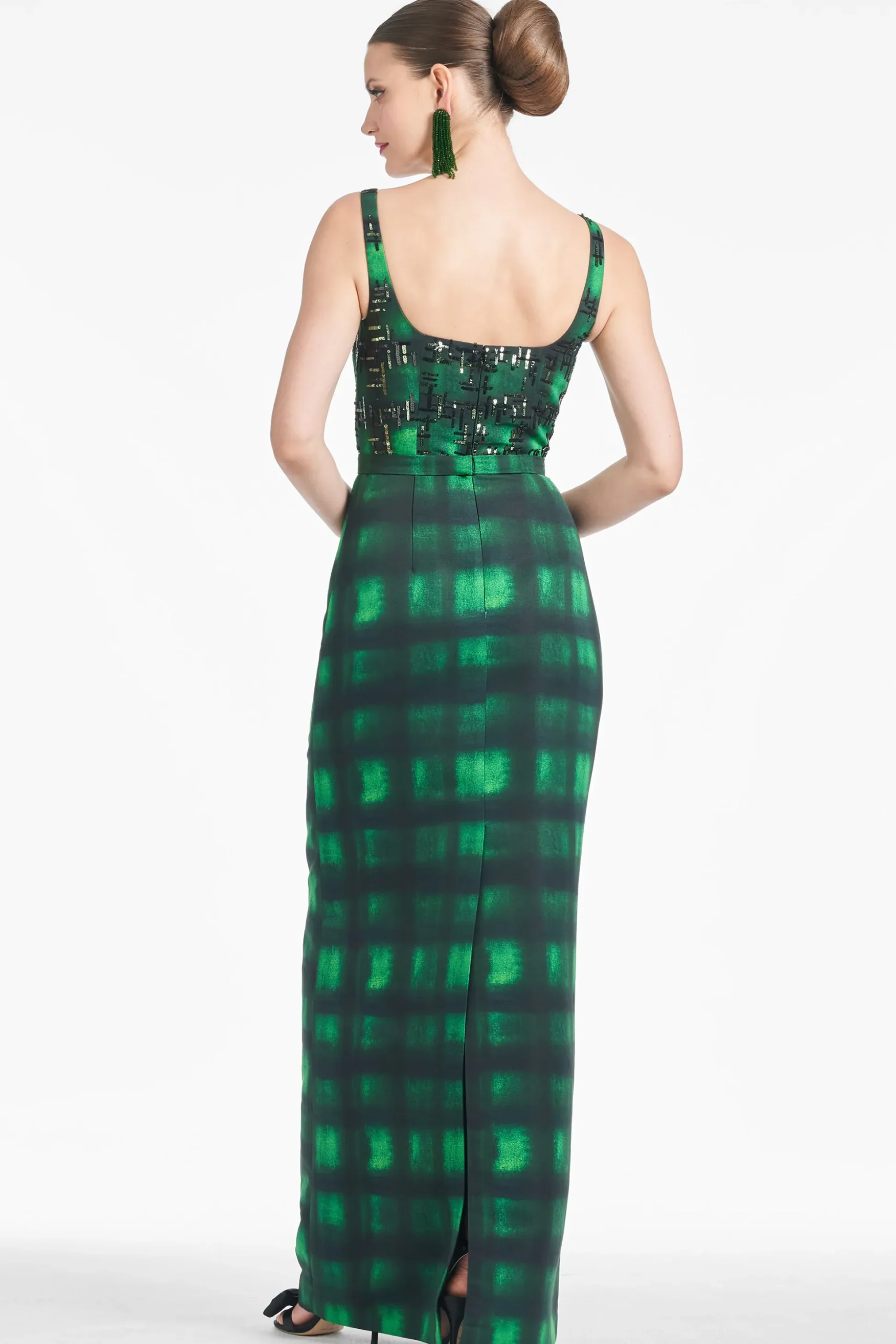 Sachin & Babi Sleeveless<Lana Gown - Emerald Shibori Emeraldshobori