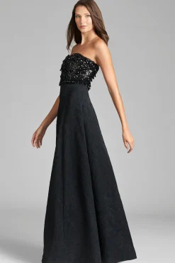 Sachin & Babi Strapless<Lillian Gown - Black