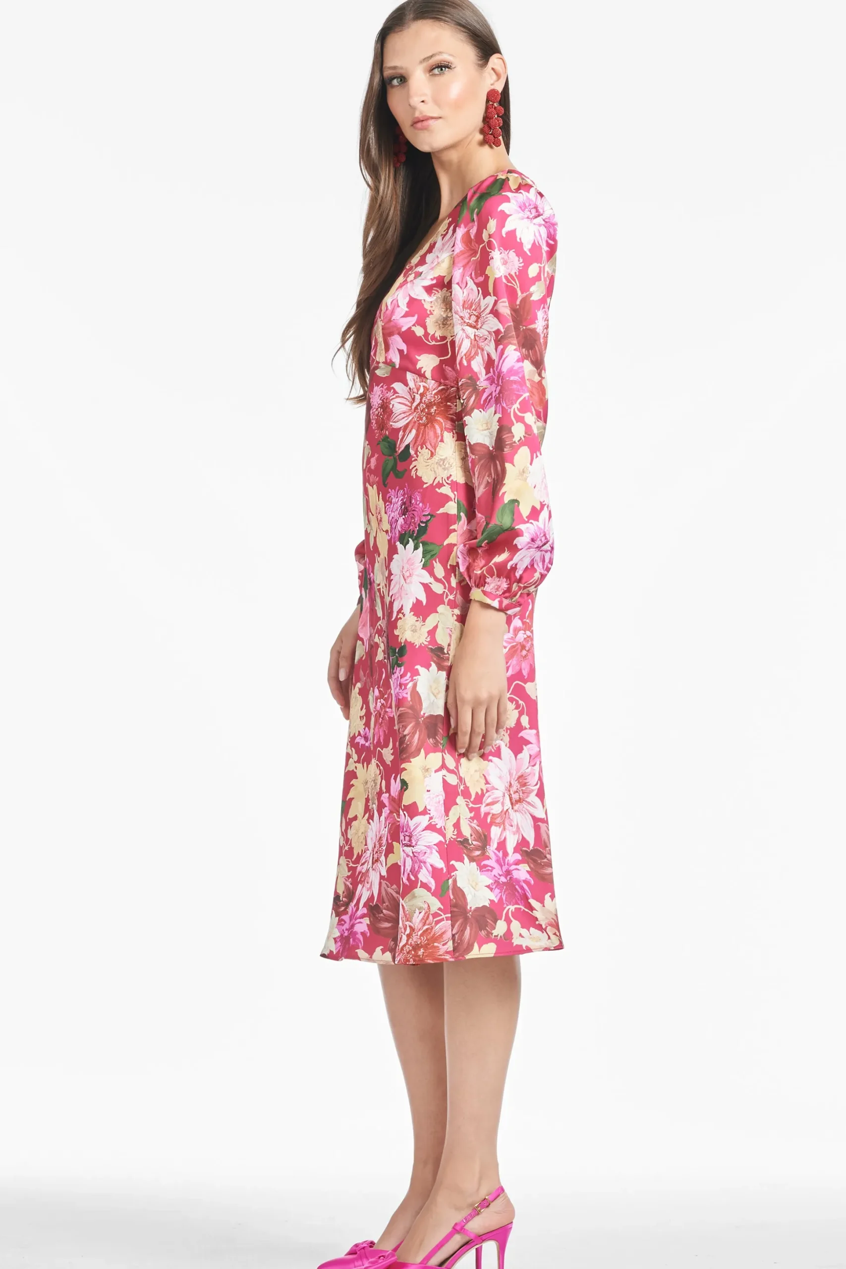 Sachin & Babi Plus Sizes|A-line<Lola Dress - Deep Pink Dahlia Deeppinkdahlia