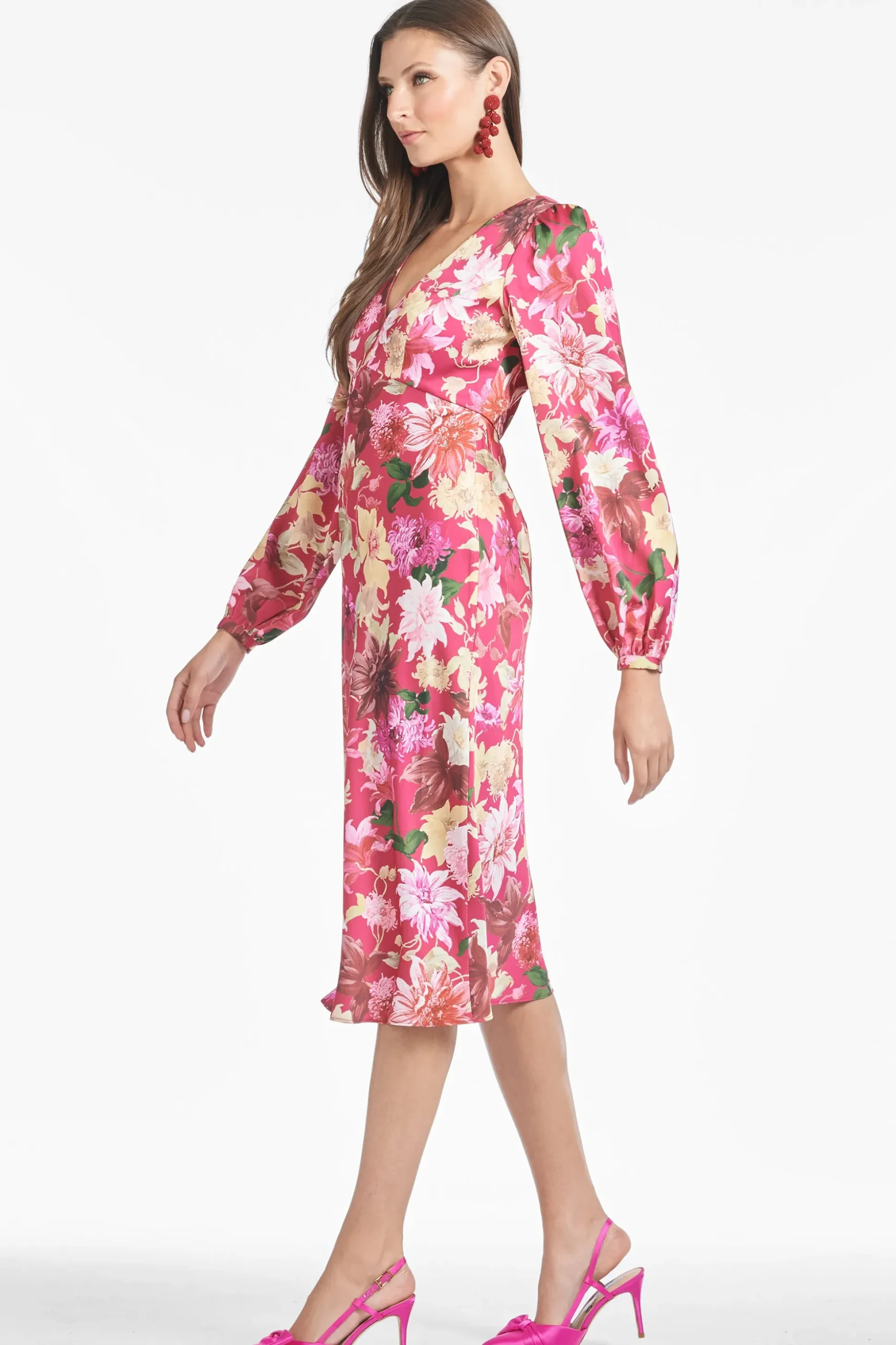 Sachin & Babi Plus Sizes|A-line<Lola Dress - Deep Pink Dahlia Deeppinkdahlia