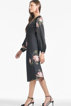 Sachin & Babi Plus Sizes|Midi<Lola Dress - Noir Blossom Noirblossom