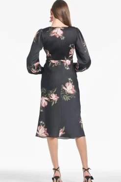 Sachin & Babi Plus Sizes|Midi<Lola Dress - Noir Blossom Noirblossom