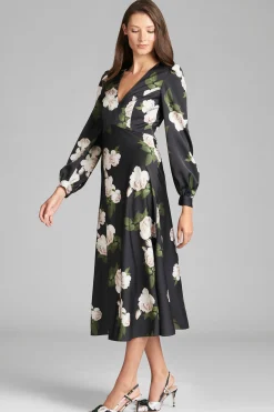 Sachin & Babi A-line|Midi<Lola Dress - Obsidian Blooms Obsideonblooms
