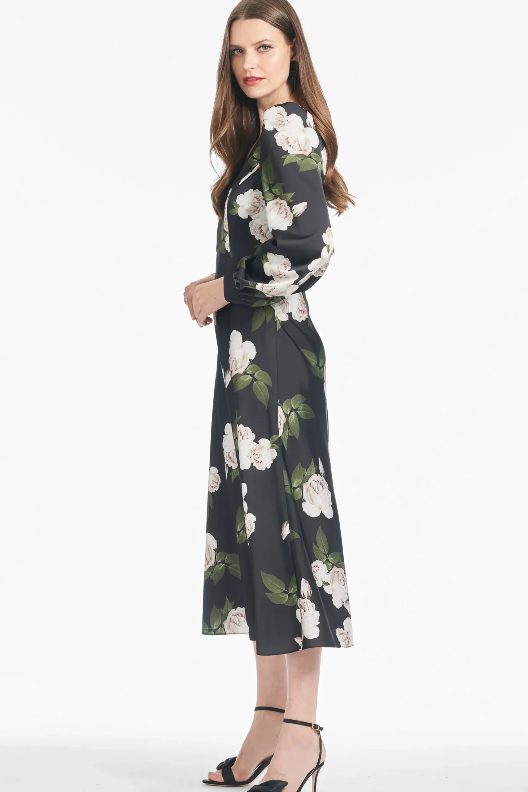 Sachin & Babi A-line|Midi<Lola Dress - Obsidian Blooms Obsideonblooms