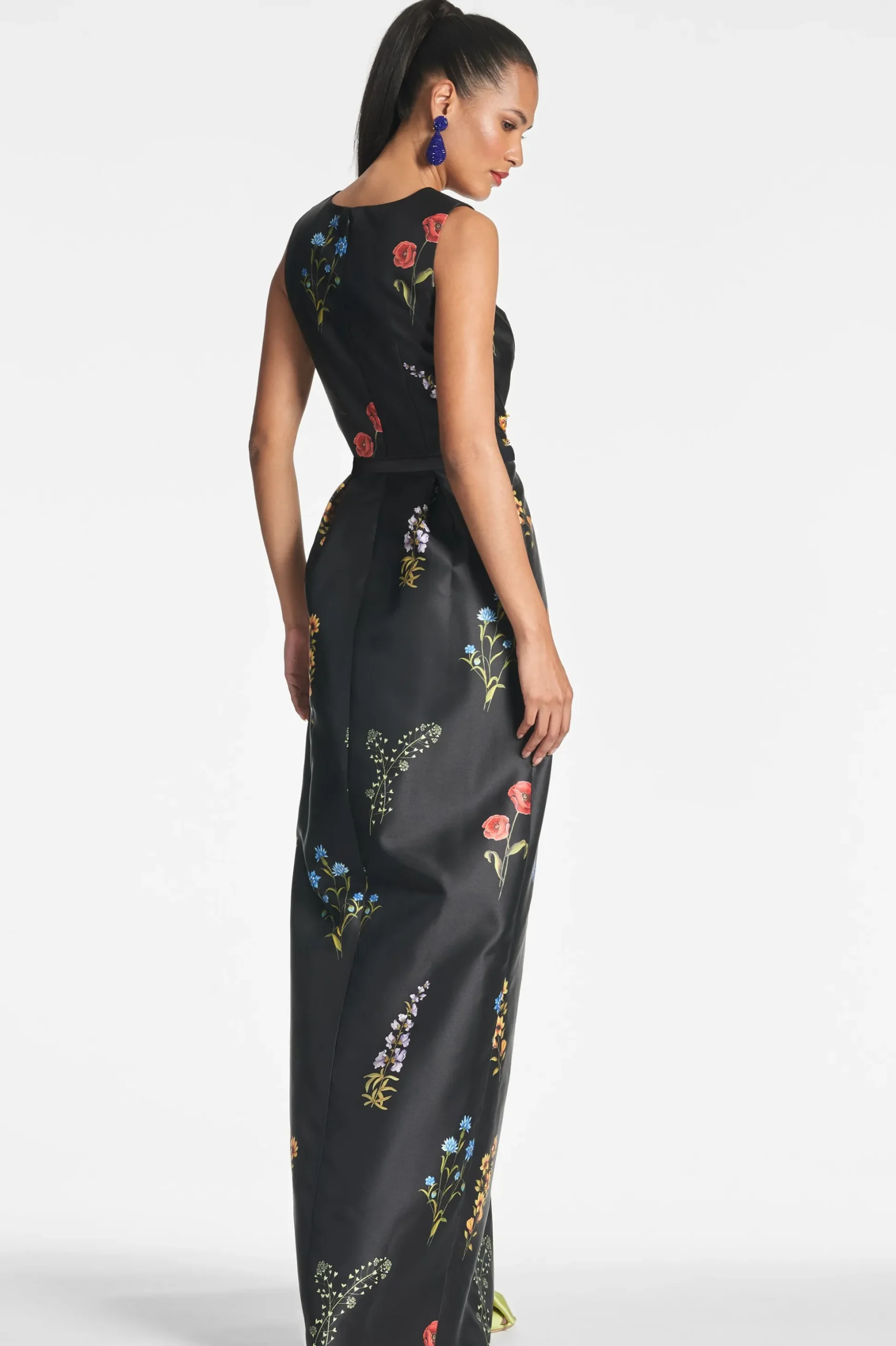 Sachin & Babi Sleeveless<Marsden Gown - Noir Bouquet Noirbouquet