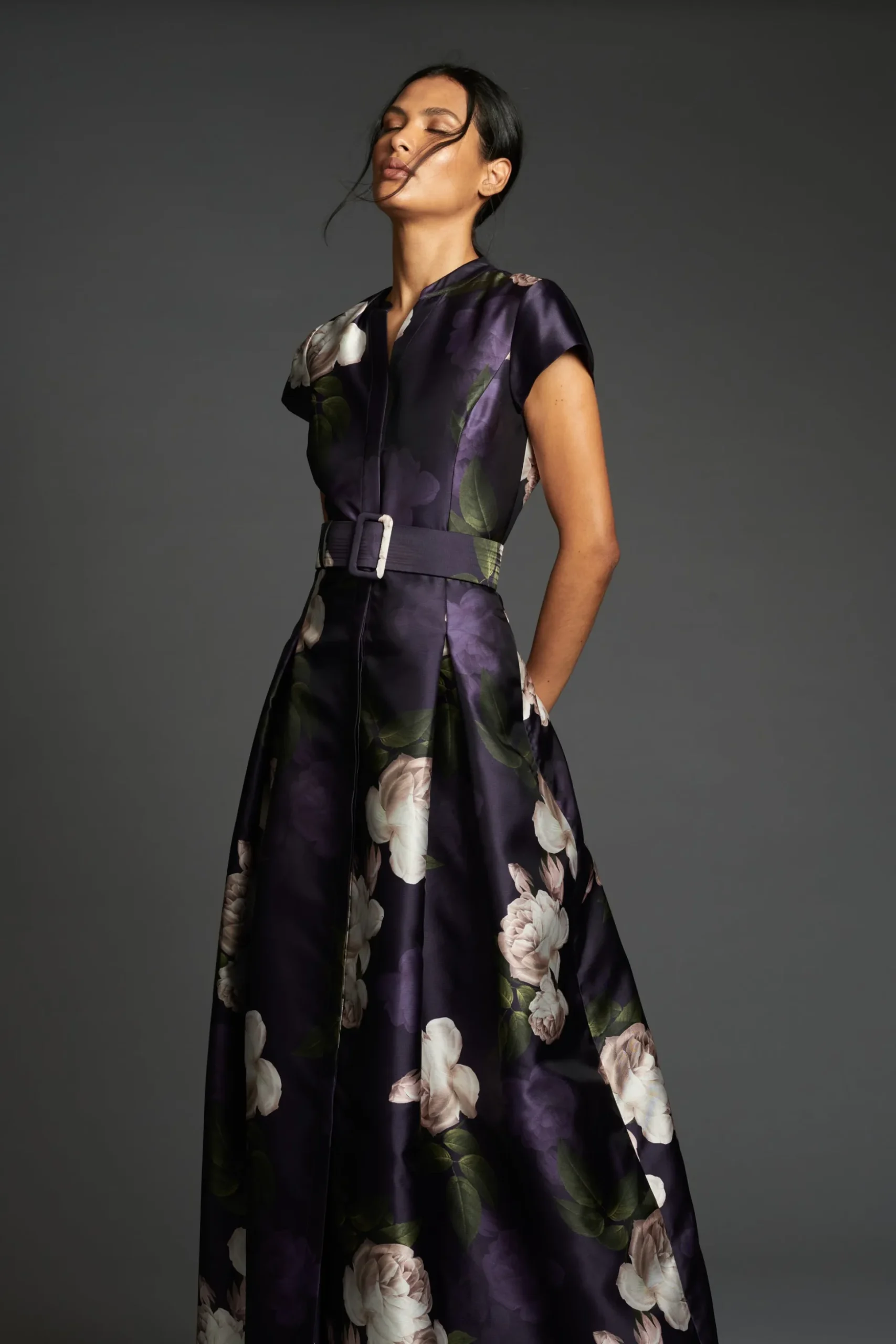 Sachin & Babi Cap Sleeve<Marta Gown - Twilight Blooms Twilightblooms
