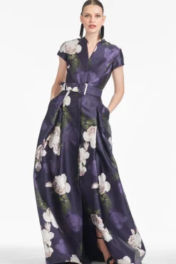 Sachin & Babi Cap Sleeve<Marta Gown - Twilight Blooms Twilightblooms