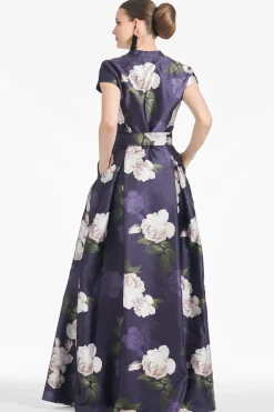 Sachin & Babi Cap Sleeve<Marta Gown - Twilight Blooms Twilightblooms