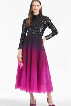 Sachin & Babi Skirts<Maxine Skirt - Plum Ombre Plumombre