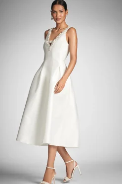 Sachin & Babi Fit & Flare|Midi<Millie Dress - Off White Offwhite