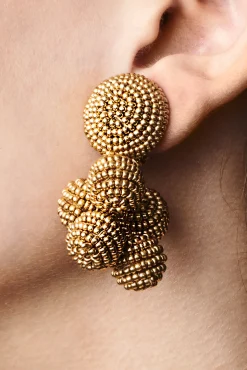 Sachin & Babi Earrings<Mini Coconuts Earrings - Smooth Beads White