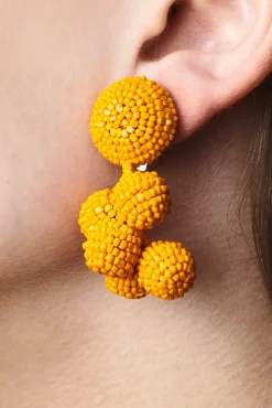 Sachin & Babi Earrings<Mini Coconuts Earrings - Smooth Beads White