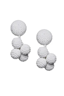 Sachin & Babi Earrings<Mini Coconuts Earrings - Smooth Beads White
