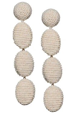 Sachin & Babi Earrings<Natalie Earrings - Smooth Beads Ivory