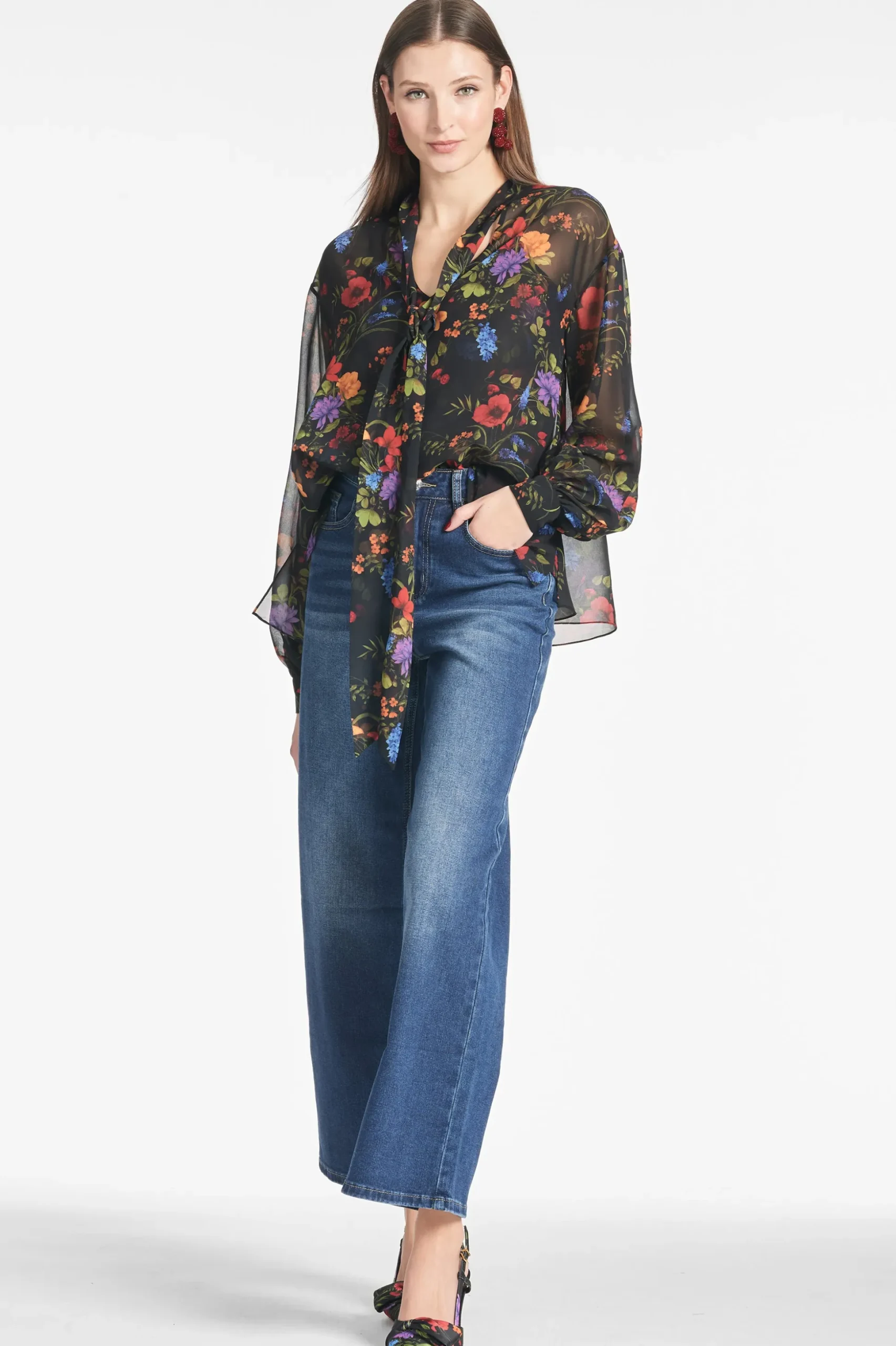Sachin & Babi Matching Sets|Plus Sizes<Nora Top - Noir Wildflower Noirwildflower
