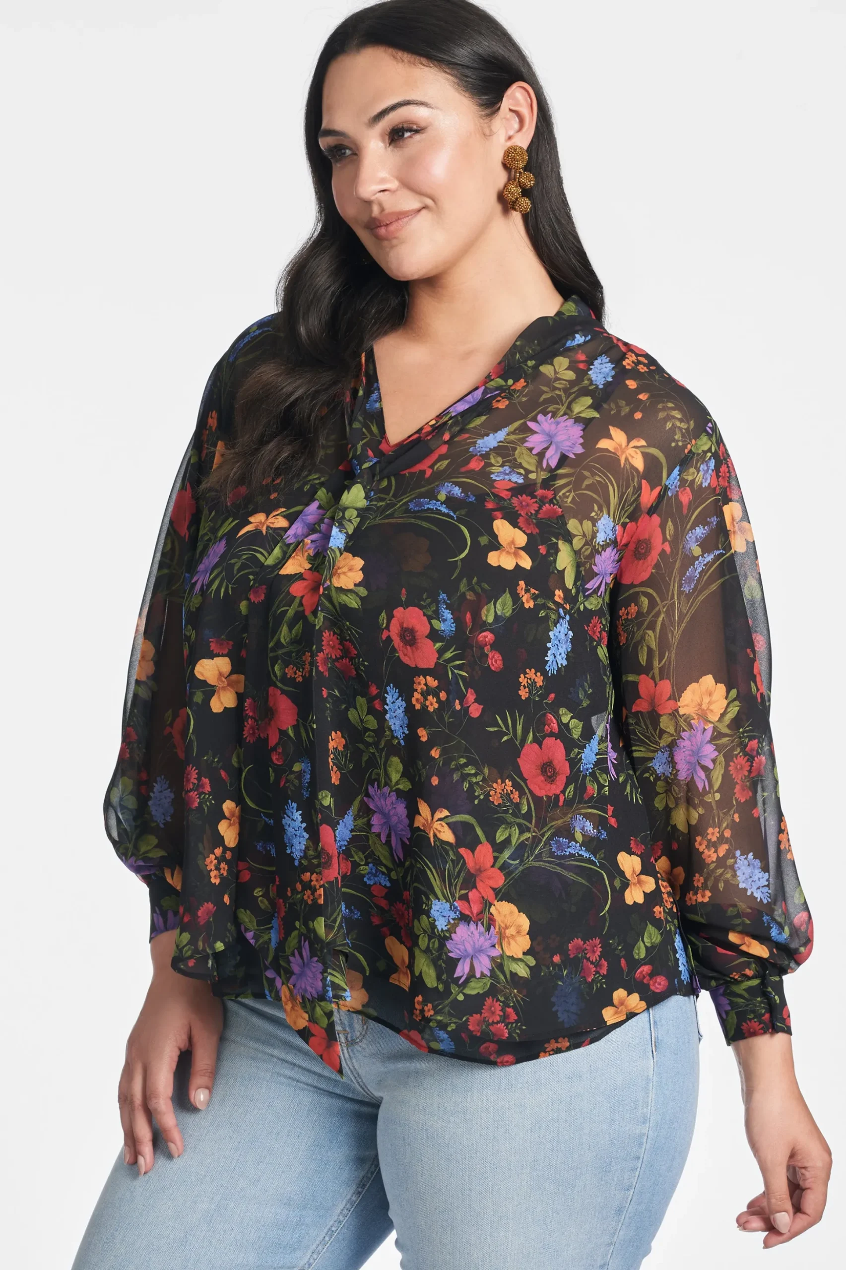 Sachin & Babi Matching Sets|Plus Sizes<Nora Top - Noir Wildflower Noirwildflower