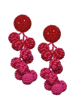 Sachin & Babi Earrings<Ombre Coconuts Earrings - Smooth Beads Rosegold/aubergine