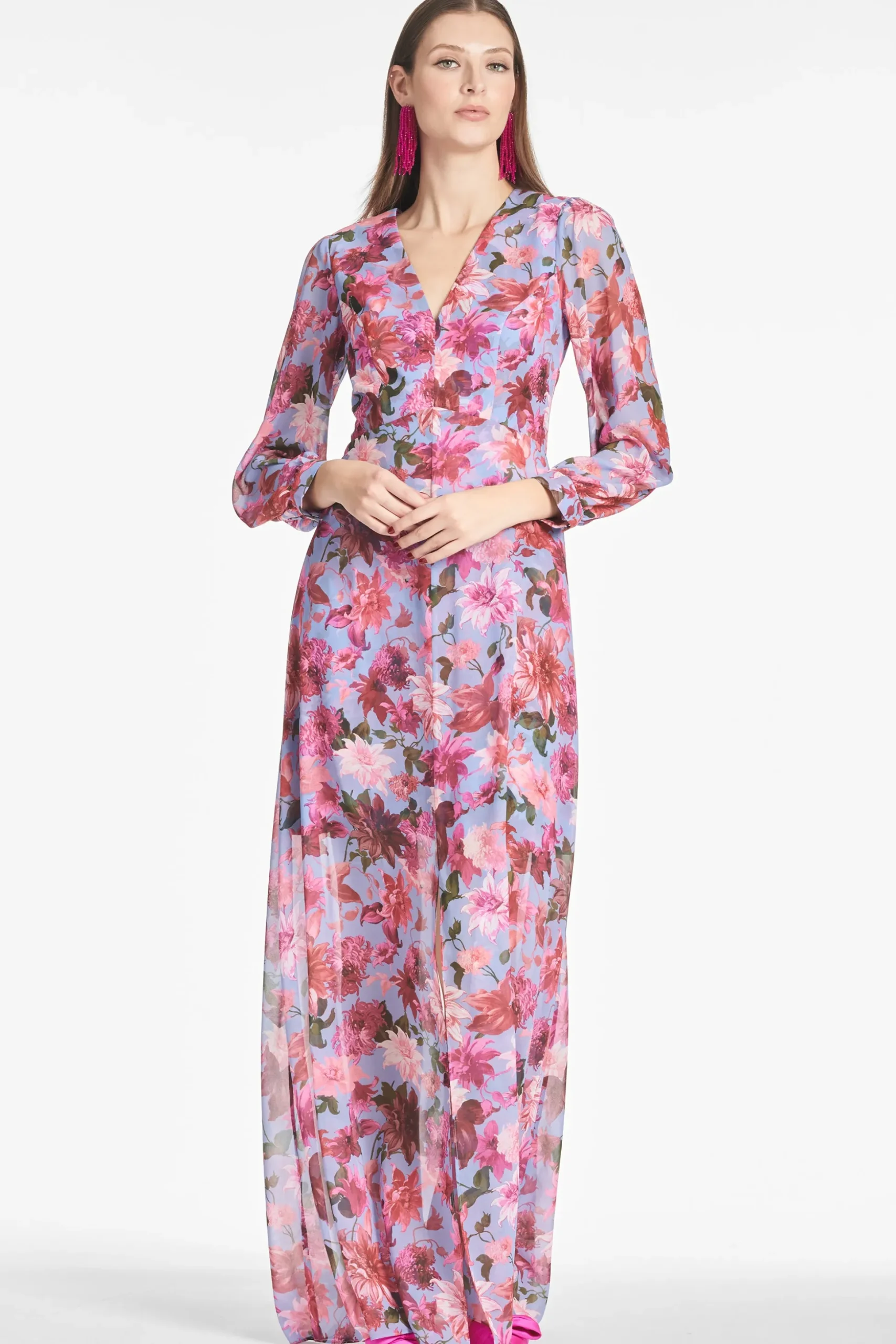 Sachin & Babi Plus Sizes<Penny Gown - Pink/Periwinkle Dahlia Pink/periwinkledahlia