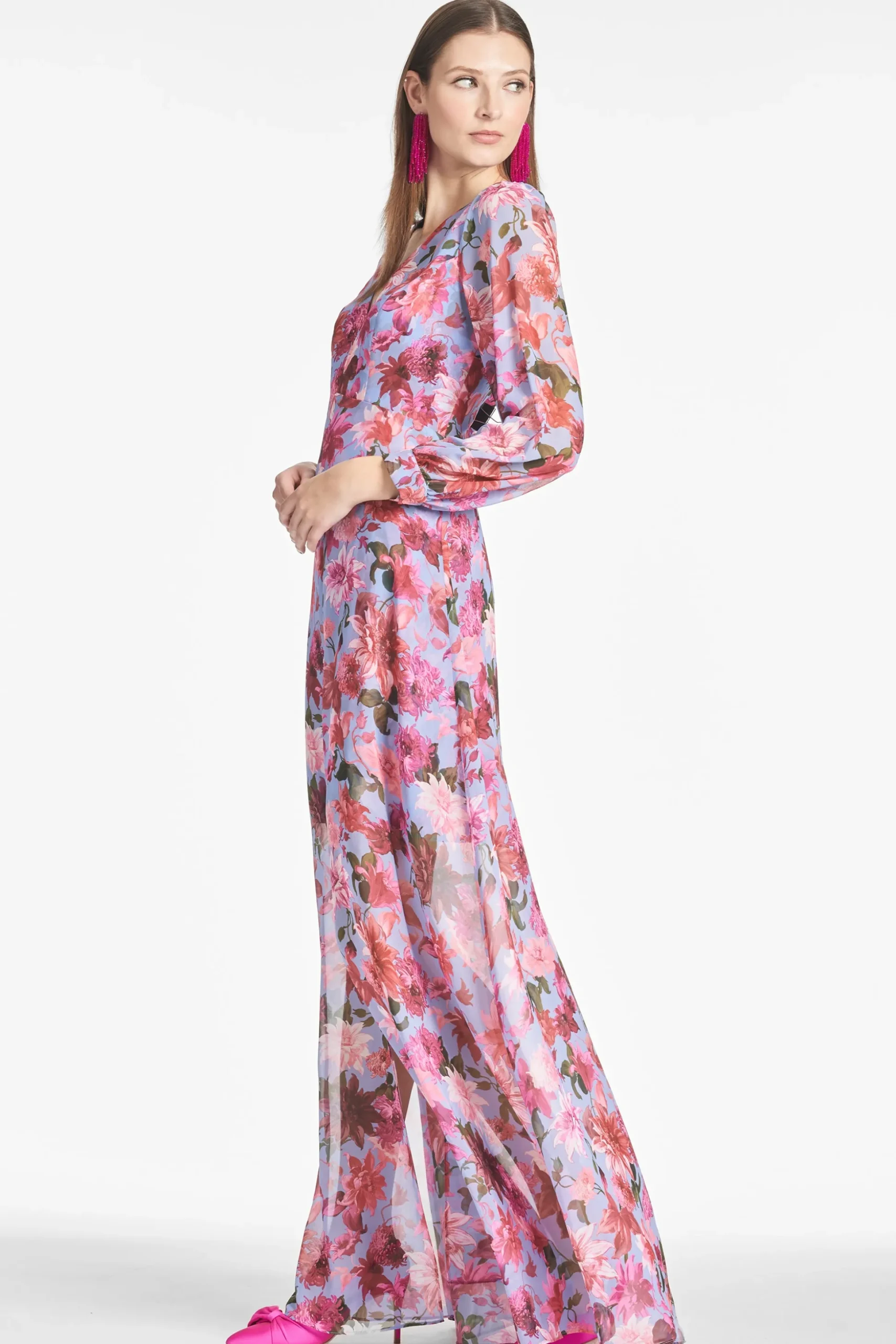 Sachin & Babi Plus Sizes<Penny Gown - Pink/Periwinkle Dahlia Pink/periwinkledahlia